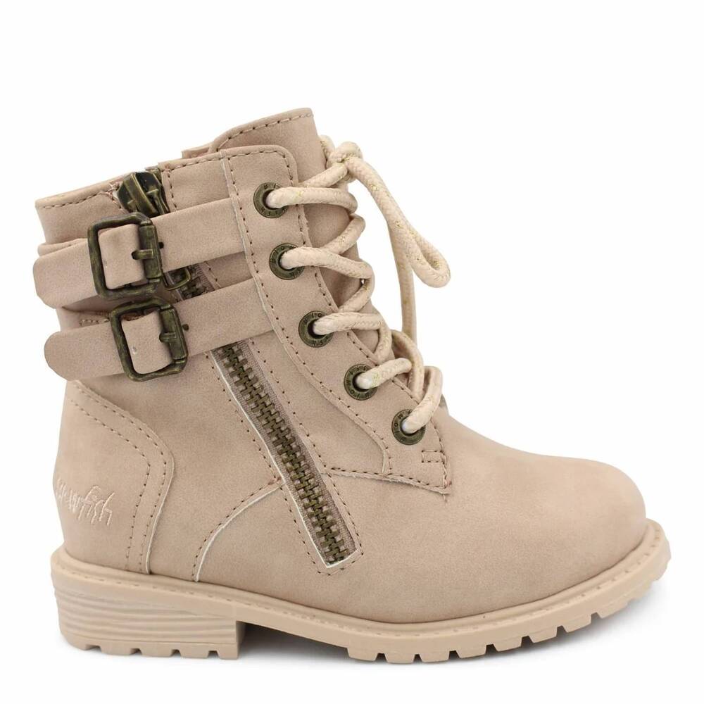 NEW BLOWFISH girl's ryah combat bootie in sweetblush willow